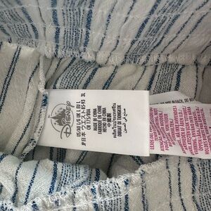 Disney Blue and White Striped Fabric